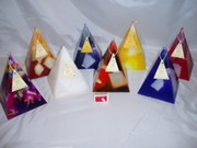 100hour Block Pyramid Candles 200highx150x150