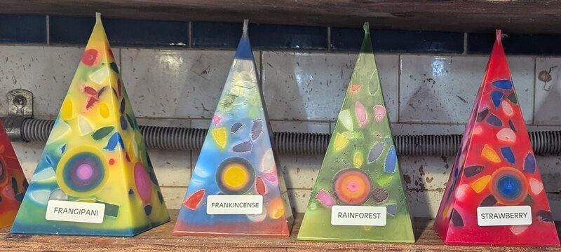 35hour Pyramid Candles 200 highx100x100